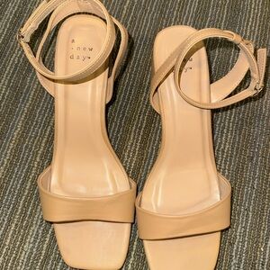 A New Day Women's Beige Strappy Sandals